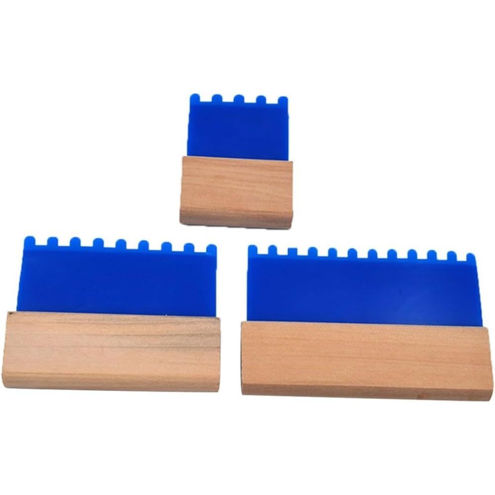 Jaywool Home Accessories Art Wall Design Tool Set 3 Pieces Fashionable 3 Scraper Concrete and Paint Texturing Drywall Comb Tools