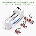 EBL Universal Battery Charger Speedy Smart Lithium Charger for 3.7V Rechargeable Batteries Li-ion IMR 10440 14500 16340…