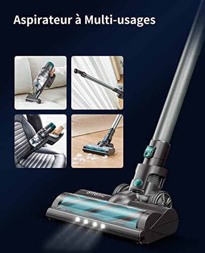 Ultenic U11 Pro Aspirateur sans Fil, Aspirateur Balai Puissant 25KPA, Idéal pour Les Poils d’Animaux, Tapis, Sols, 50 Min d'Autonomie, Batterie Amovible, 3 Modes et 4 Brosses - Image 5
