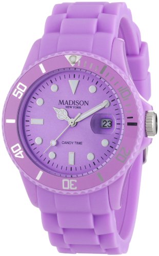 Madison New York Reloj Análogo clásico para Mujer de Cuarzo con Correa en Caucho U4167-24