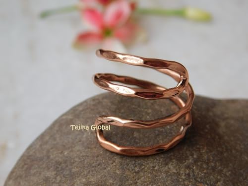 Generic Arthritis finger splint rings | Hammered Arthritis Ring For Unisex | Splint Ring for PIP or DIP Joint | Arthritis Thumb Toe Finger Rings for Unisex jewelry | Stackable Ring,, Copper2