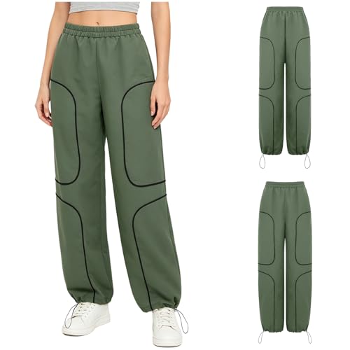 Pantalon taille élastique femme imperméable à jambes larges - 2