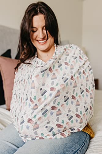 Image of Copper Pearl Nursing Cover for Breastfeeding - Multi-Use Baby Car Seat Cover, Stroller Cover & Breast Feeding Cover Up for Women, Stretchy Breathable High Quality Cover for Boy or Girl, Winter