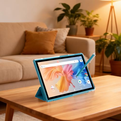 Image of 10 Inch Tablet With Case Stylus, Android 15 Tablets 8GB RAM 32GB ROM Support 1TB Expand, 10.1 IN Tableta Includes Tablet Protective Cover Dual Camera 5G WiFi-6, 6000mAh Battery 10 inch Android Tablet.