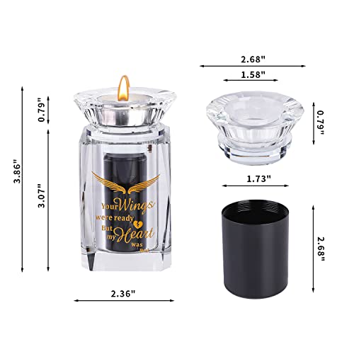 Bahujida MEMORIAL BOX - ANGEL Personalized Small Urn Angel Wings Mini Urns Crystal Ashes Cremation Keepsake thumb #4