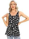 Rosyline Tank Top for Women with Built in Bra Flowy Swing Undershirt Tank Tops Star S