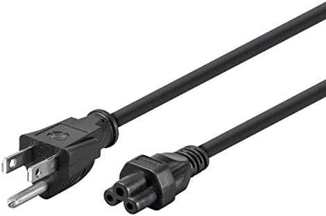 Monoprice Power Cord - NEMA 5-15P to IEC 60320 C5, 18AWG, 10A/1250W, 3-Prong, Black, 6ft