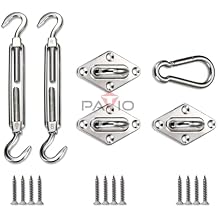 Patio Paradise Shade Sail Hardware Kit 6 inch for Triangle Rectangle Sun Shade Sail Heavy Duty for Outdoors Garden Canopy Installation