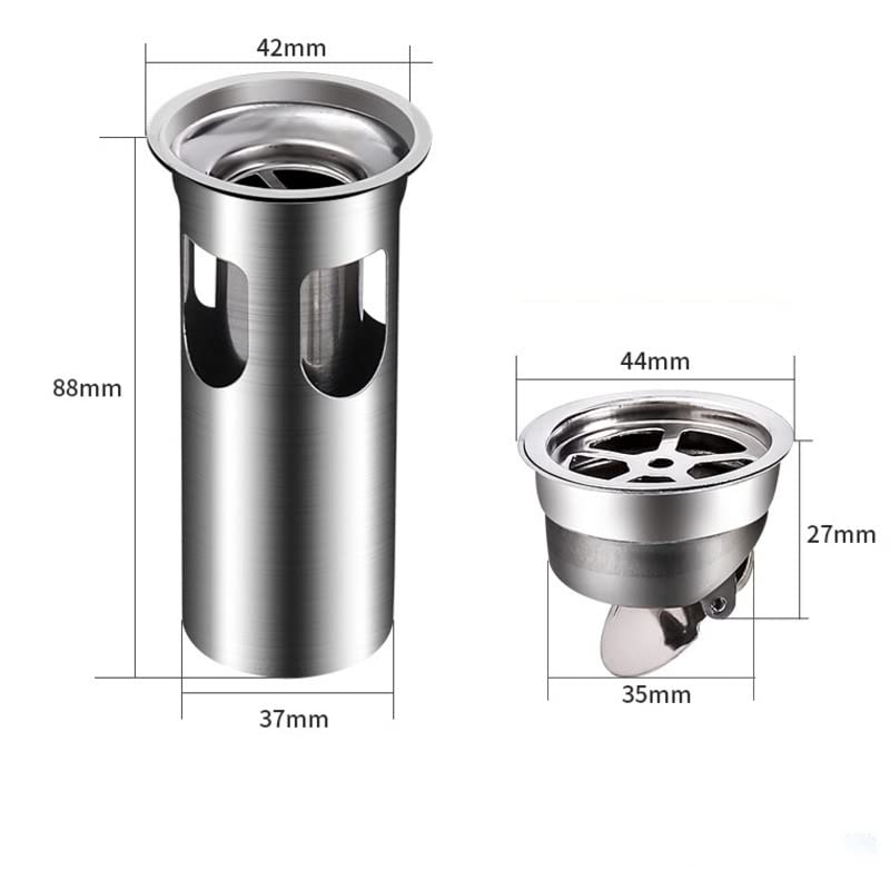 Herramientas de baño de acero inoxidable con válvula antirretorno para sumideros de cocina 3