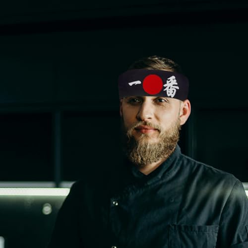 Cintas Hachimaki japonesas de algodón ajustables pack de 4 5