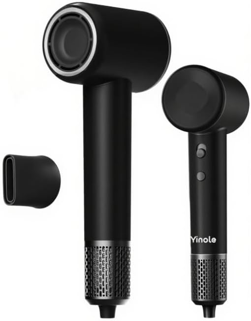 High-Speed Hair Dryer, Negative Ionic Blow Dryer with 110,000 RPM/1500W Brushless Motor for Fast Drying, Lightweight Hairdryer for Travel and Home, with Diffuser, Magnetic Nozzle