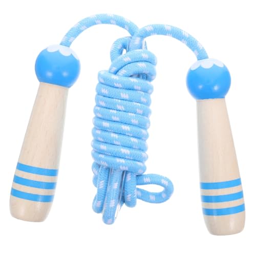 HOODANCOS 調節可能な 綿縄跳び 木製ハンドル付き 用 スキップロープ 軽量ソ