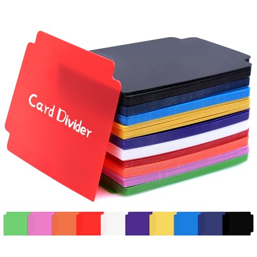 WYYFXY 100 separadores de tarjetas, 95 x 70 mm, multicolores, separadores de tarjetas de plástico, para juegos, deportes, anime, tarjetas coleccionables