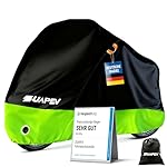 ZUAPEV® Funda Bicicleta Exterior Impermeable, Fund...: 【Material impermeable duradero】 Prueba oficial por Vergleich.org (Alemania): MUY BUENO.ZUAPEV funda bicicleta exterior impermeable está hecho de tela de poliéster 210D con recubrimiento bien impermeable y UV, que está probado para soportar la presión...