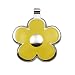 LuckyPet Pet ID Tag - Flower Jewelry Tag - Dog Tag & Cat Tag - Easy to Read Engraving on Back Side - Size: Large, Color: Yellow
