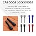 SWQS 4 PCS Car Door Lock Knobs, Aluminum Alloy Automotive Inner Door Lock Pull Pins Replacement, Universal Auto Lift Bolt Cover Cap, Car Decorative Accessories for Cars, SUVs, Trucks (Black)