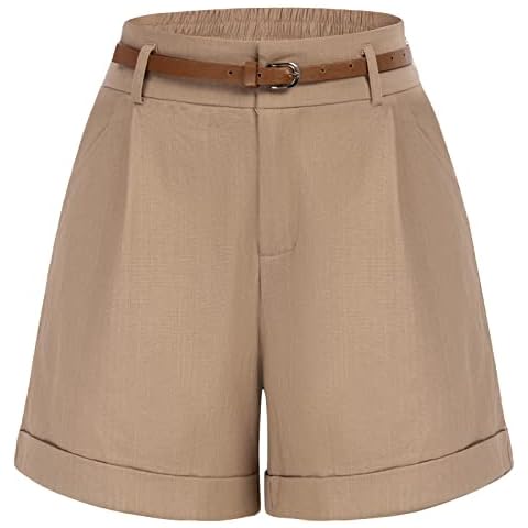 Belle Poque Khaki High Waisted Shorts Cover