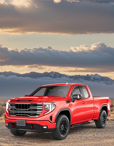 Image of Window Rain Guards for Chevy Silverado /GMC Sierra 1500 Double Cab 2019-2026 | Saleago,in-Channel,Extra-Thick,Extra Durable,Window Visors,Window Deflectors,Vent Visors,Vent Shades,Truck Accessories,PC