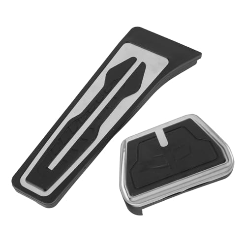 Maqulae Brake Accelerator Pedal Cover Set, Anti Slip Rubber Pedal Pads with Curved Design and High Elastic Tape, for 1 2 3 4 5 6 7 Series X3 X5 X6 F22 F30 F32 G30 All