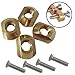 Stainless Steel Surfboard Hydrofoil Mounting Kit with T Nuts and Bolts for 4-Bolt Rail System, 6mm Thread, 4-Pack