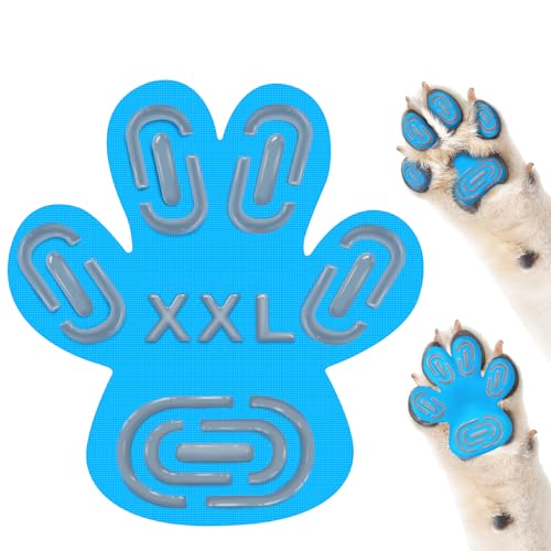 Non-Slip Dog Paw Protector Pads for Senior Dogs, Dog Paw Adhesive Pads on Hardwood Floor,Senior Pets Essentials with Strong Traction,Rubber Grippers,Blue,12 Sets 48 pc XXL