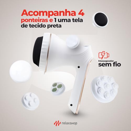 Massageador Profissional Orbital Sem Fio Action Plus Relaxshop