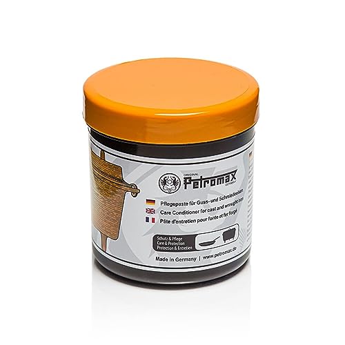 Petromax baking and care paste, 250 ml | Care of cast and wrought iron | Preservation of the valuable patina | for seasoning Dutch Oven | Protection against rust and...