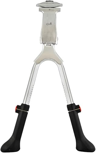 Lumintrail Pie doble para bicicleta, con soporte central, de aleación de aluminio, para bicicletas de 24 a 28 pulgadas.