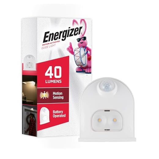 Energizer LED Motion-Activated Security Light, Battery Operated, 40 Lumens, Wireless, Indoor/Outdoor, Over-The-Door, Ideal for Entryway, Porch, Patio, Basement, Shed, Garage, 38184