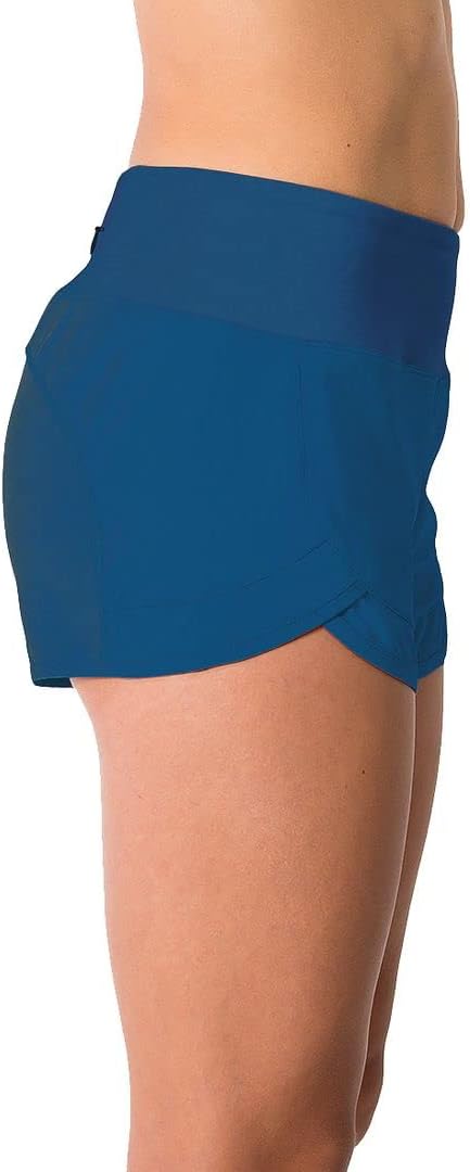 Tough Mode Womens 3" Lightweight Running WOD Volleyball Shorts Workout Mesh Liner Zip Pocket