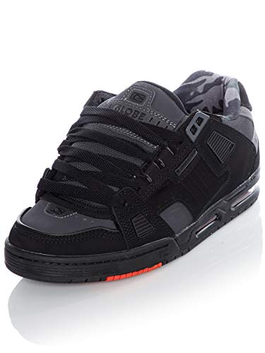 Image of Globe Men's Sabre Skateboarding Shoes, Black Black Night Red 10982, 14 US