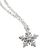 Designed By Stacey Handmade Sparkly CZ Snowflake Pendant, Dainty Sterling Silver Necklace, Christmas Jewelry Gifts for Women, Birthday, Winter Wedding, Holiday, 16 to 18