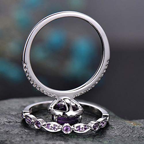 Bague améthyste goutte argent 925 d'exception AZQ