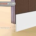 2 Packs Large Gap Door Draft Stopper, 4" W x 39" L Under Door Bottom Seal for Garage Basement Exterior and Interior Doors -Solid White
