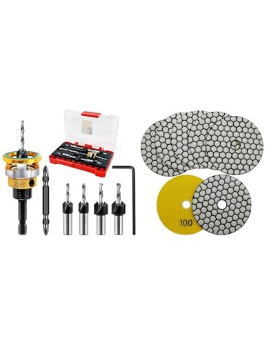 Forets à chanfreiner carbure anti-fissure et SHDIATOOL 7Pcs disque diamant sans éclat