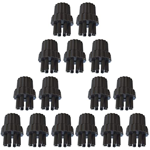 Yardwe 15Pcs Multi-Purpose Cleaning Machine Brush Set for Steam Cleaner and Washer Machine Household Appliance Brush Accessories for Floors Surfaces Bathroom Cleaning and Practical