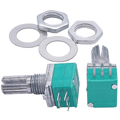 Twtade 10Pcs Single Linear Rotary Seal Amplifier Potentiometers Type 5K,10K,20K,50K,100K（Each 2）Ohm Knurled Shaft 6Pin Rk097N-6-5K-100K #TOP2
