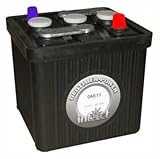  Oldtimerbatterie 06611 - 6 Volt 66 Ah in original Hartgummioptik