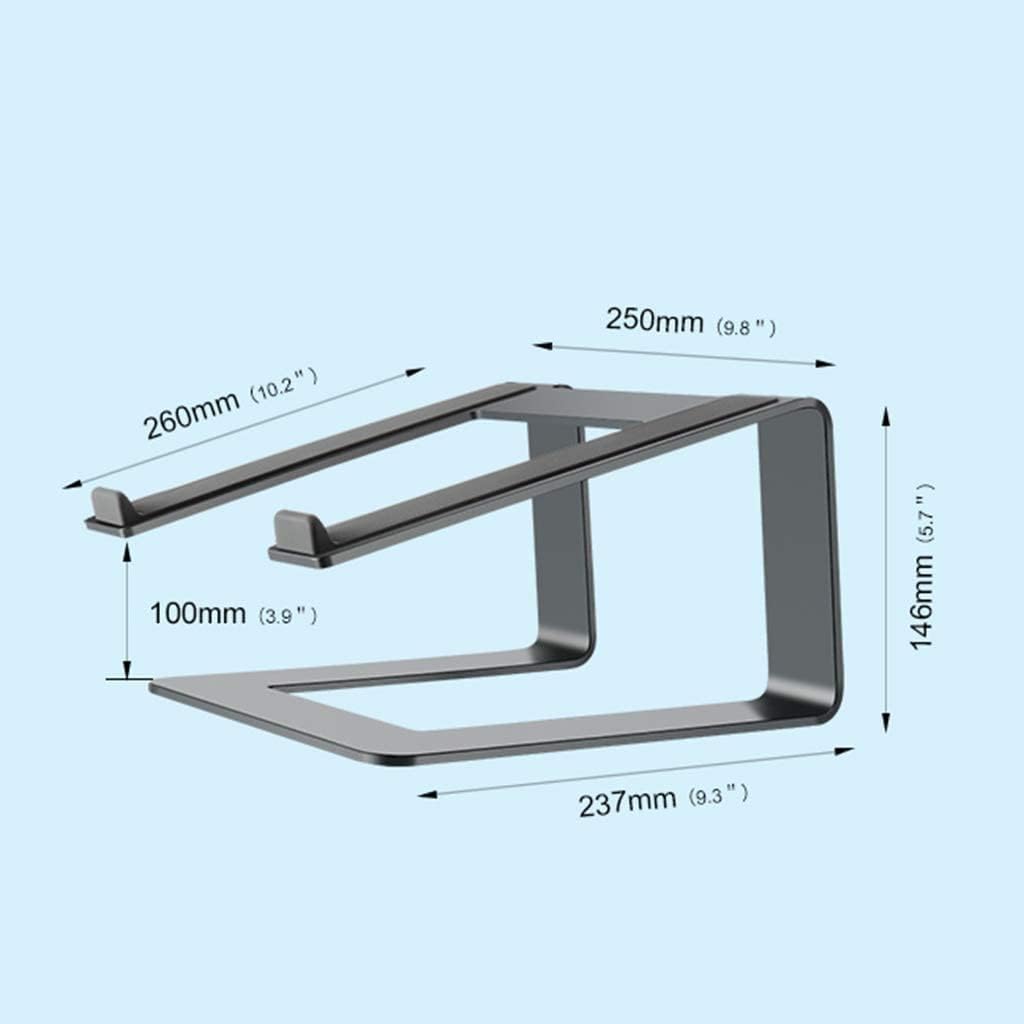 Folding Computer Desk Laptop Stand Portable Computer Laptop Mount Aluminum Computer Riser Ergonomic Laptops Elevator for Desk Ideal Choice for Office and Living Room (Color : Silver) image 2