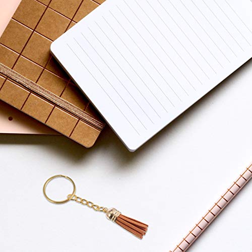 IMIKEYA 50 peças de pingente de borla chaveiro de couro sintético com borla para chaveiro, chaveiro,