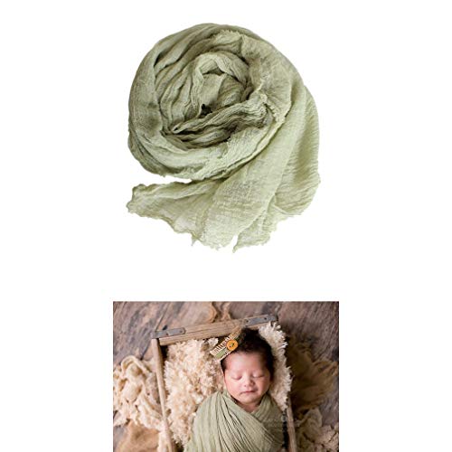 AMOS and SAWYER Cheesecloth Wrap, Hand Dyed, 36'x72' (Before Dying), Grade 50 Cheesecloth, Newborn Baby Layer Photography Prop (Sage Green)