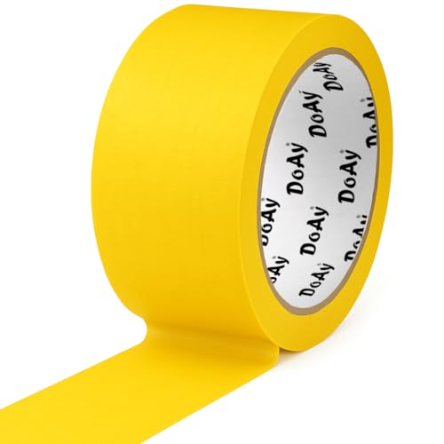 Image of Yellow Painters Tape - Masking Tape 2 Inch Wide (1.88 inch x 90FT) - Multi-Surface, Smart Adhesion, Indoor & Outdoor - 1 Roll Paint Tape for DIY, Labeling, Art, Car (#3910)