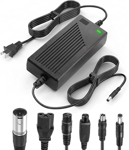 54.6V 2A Lithium Battery Charger with 7-in-1 Connector for 4