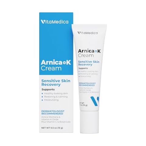 VitaMedica Arnica Cream - Arnica Montana + Vitamin K Oxide Bruise Cream - Sensitive Skin Formula - Undereye Arnica Vitamin K Cream With Vitamin C - 0.5 ounces Cover