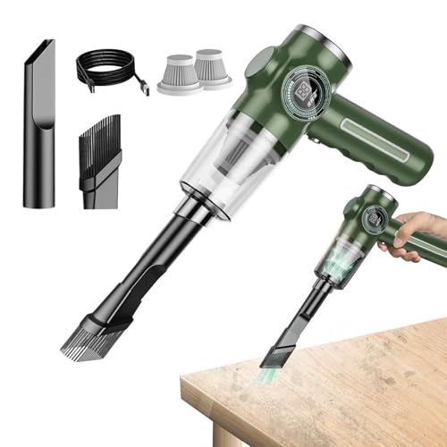 Aspiradora de mano para coche | Aspiradora de mano potente de succión de 29000 kpa, aspiradora de mano ligera y pequeña con mango giratorio, asiento de coche, aspiradora para el hogar, teclado,