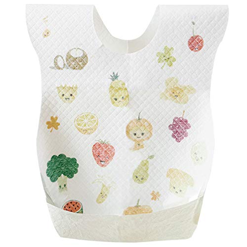 使い捨てエプロン 60枚入れ+食事用エプロン1枚 個別包装 TOOUTO赤ちゃん食事用スタイ 離乳食エプロン ベビー食事ビブ 子供お出かけ防水加工よだれかけ 保育園用紙エプロン 洗濯不要 軽量 サイズ調整