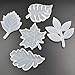 5 Style Leaf Shape Coaster Epoxy Mold Leaves Texture Home DIY Resin Casting Cups Mats Silicone Mold, Size around 4