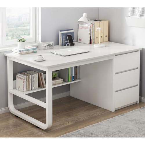 GrdMis �p�\�R���f�X�N �׋��� ������ 100*50*73.5cm�ؐ� ���[�t�� ���[�����o���t�� �g���ȒP ���ցA�Q���A�I�t�B�X�A�w�K�X�y�[�X�ł̎g�p�ɓK���Ă��܂� �ݑ�Ζ� �H�� �I�t�B�X �׋� ��Ɗ� �d���p (�E�H�[���z���C�g,140*50*