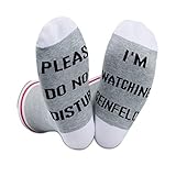 2PAIRS Funny Comedy Socks Gift For Seinfed Fans Please Do Not Disturb I’m Watching TV SHOW...