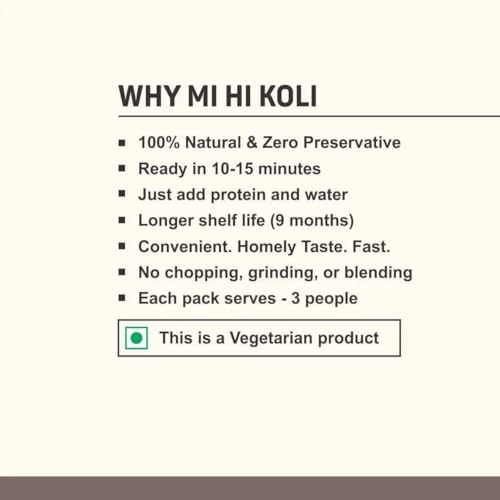 Image of Mi Hi Koli - Chicken Masala Mix | Ready to Cook in 10 mins | Instant Mix | 100% Natural | Blended Spices Mix | Maharashtrian Chicken Curry Masala | Just Add Fresh Chicken, Meat, Mutton | 80 gm